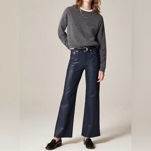 JCrew - Charley kickout cropped pant in faux leather
